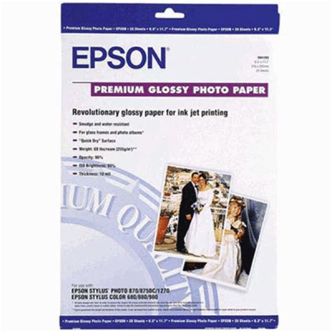Epson S041289 A3 Premium Glossy Photo Paper 255gsm Pack 20 Sheets