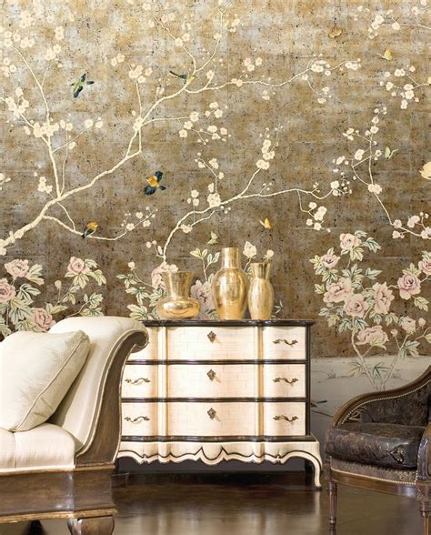 Yellow Home Design Chinoiserie Wallpaper Oriental Wallpaper