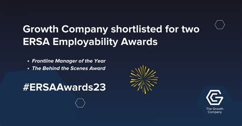 The Growth Company The Growth Company Shortlisted For Two Ersa