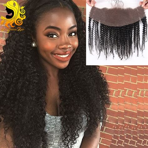 7a Brazilian Kinky Curly Lace Frontal Closure 13x4 Virgin Hair Lace