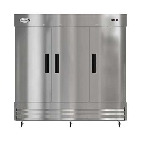 Koolmore 72 Cu Ft Commercial Refrigerator 3 Stainless Steel Door Reach