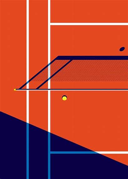 Tennis Malika Illustration Favre Court Posters Sports