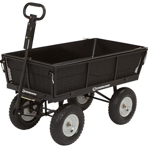 Strongway Steel Garden Wagon With Liner — 1200 Lb Capacity 5 Cu Ft