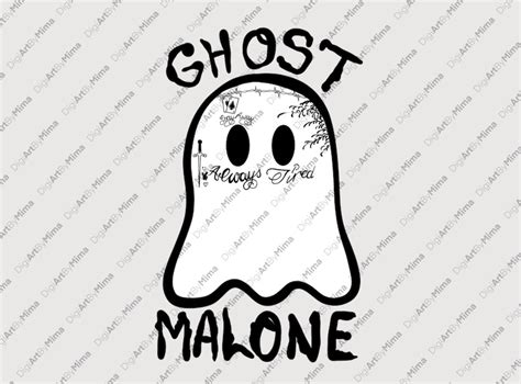 Ghost Malone PNG SVG Funny Ghost Instant Download - Etsy