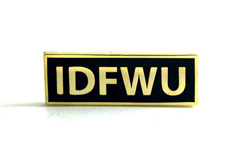 Idfwu Pin Gold On Black By Pintrill Idfwu Streetwear Accessories