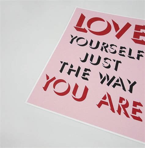 Love Yourself Typography Art Print By Sacred And Profane Designs