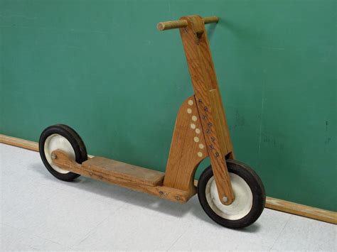 Vintage Hand Made Wooden Scooter Diy Popular Mechanics Toy Etsy