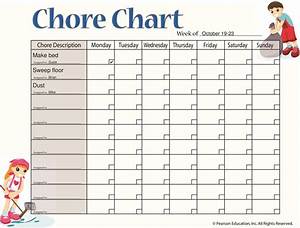 Free Blank Printable Weekly Chore Chart Template For Kids What 