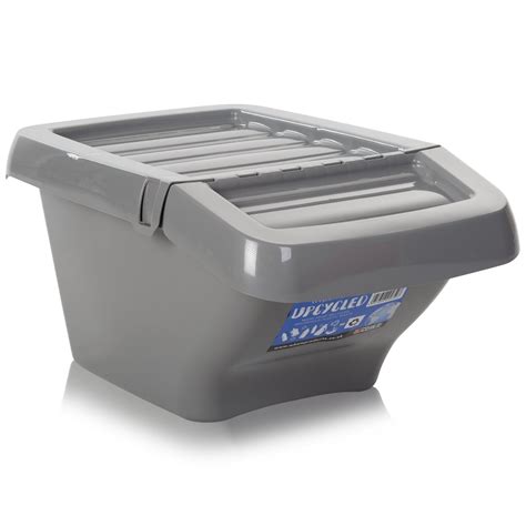 Wham 30l And 50l Storage Recycling Recycle Plastic Bin Box Hinged Lid