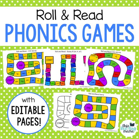 Roll And Read Phonics Games This Reading Mama