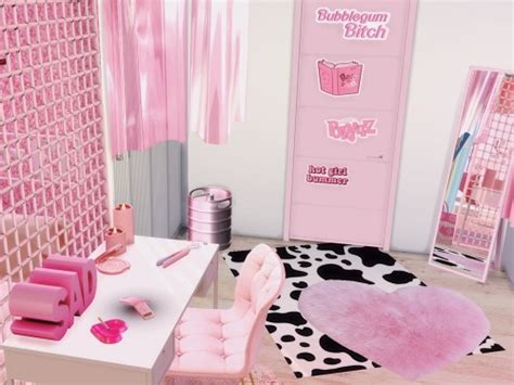 Pink Heart Y2k Room💕 Thanks To All The Cc Sims 4