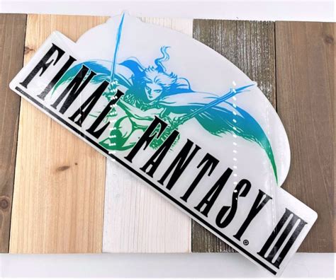 Final Fantasy 3 Logo Wall Decor Luneth Oldschool Ff3 Logo Etsy Ireland