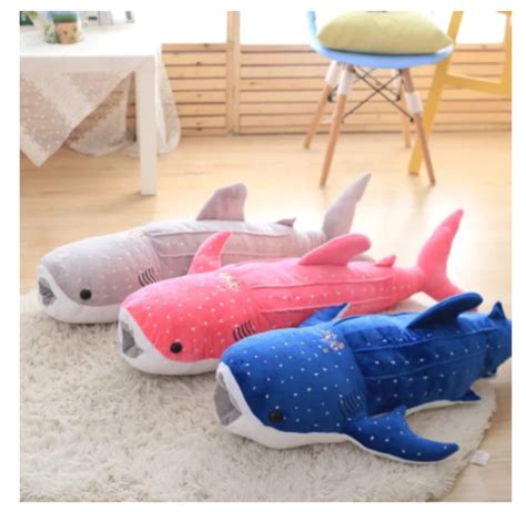 50 150cm New Style Blue Shark Plush Toys Big Fish Cloth Doll Etsy