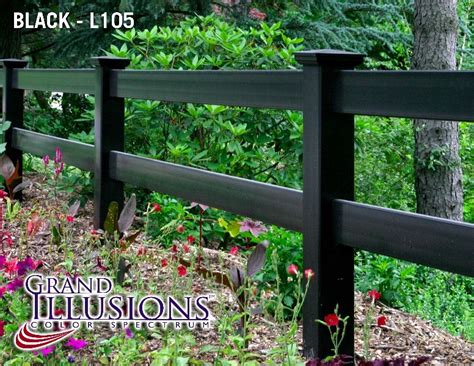 Where Can I Find Black Vinyl Or Pvc Post And Rail Fence Illusions Fence