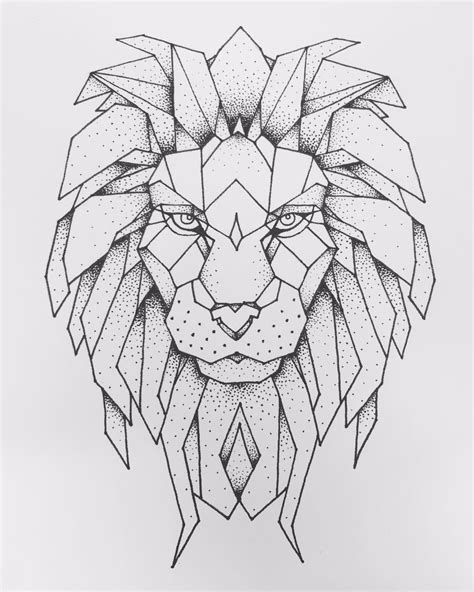 Lion Géométrique In 2020 Geometric Lion Geometric Lion Tattoo