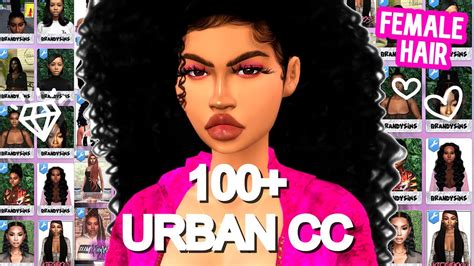 100 Urban Female Hair Cc Folder Download Part 1 The Sims 4 Youtube