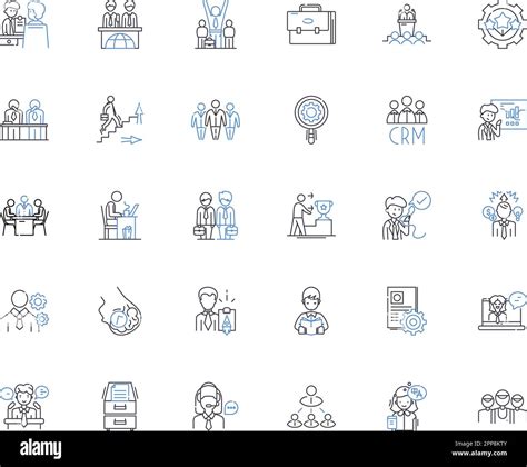 Identity Creation Line Icons Collection Self Discovery Persona