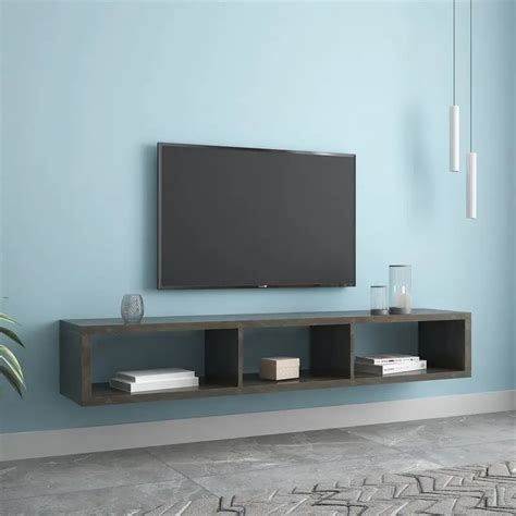 Solid Wood Floating Tv Stand For Tvs Up To 60 Vigshome