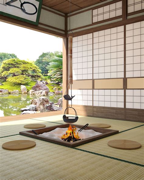 Japanese Tea Room 3d Model Japanese Home Design Japanese Style