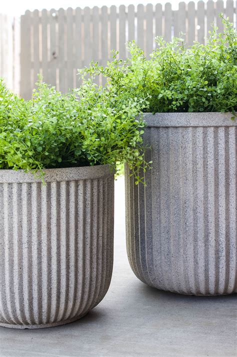 Affordable Faux Stone Planters Designed Simple