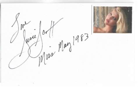 Susie Scott Signed Auto X Index Card Playboy Playmate May Ebay