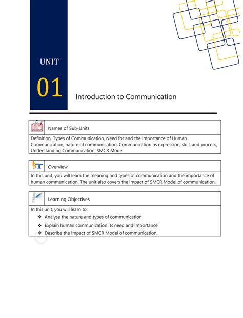 Slm Avc Unit 1 Effective Communication Introduction To
