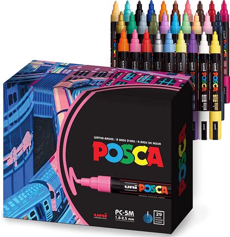 29 Posca Paint Markers 5m Medium Posca Markers With Reversible Tips