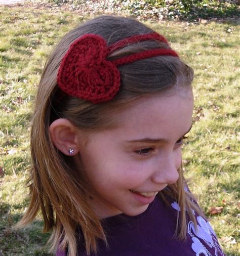 Crochet Heart Headband Two Strandany Size Etsy