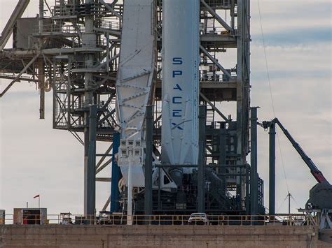 Spacex Falcon Heavy Launch Rocket Is Vertical On Launchpad Images