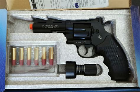 Colt Co2 Python 4 Full Metal 357 Magnum Airsoft Revolver Pistol Gun C02 400 Fps