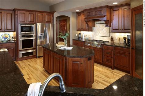 Cherry kitchen cabinets capitalize on all of these advantages. cabinets and floors | Cherry Kitchen Cabinets | Cronen ...