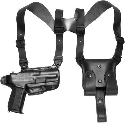 Sporting Goods Pro Tech Shoulder Holster With Double Magazine Pouch