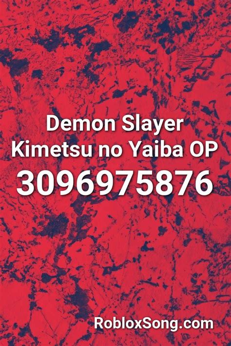 Demon Slayer Op Roblox Id