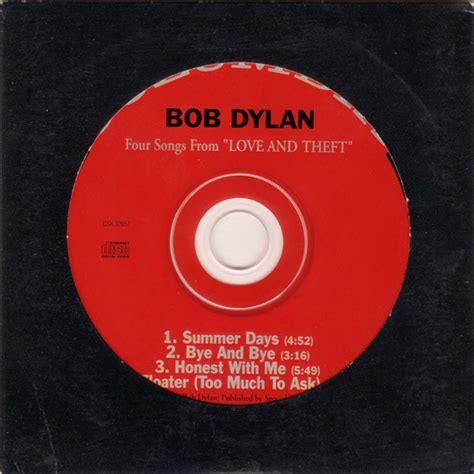 Bob Dylan Four Songs From Love And Theft 2001 Cd Discogs