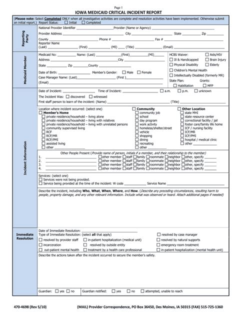 Iowa Total Care Critical Incident Report Fill Out And Sign Printable