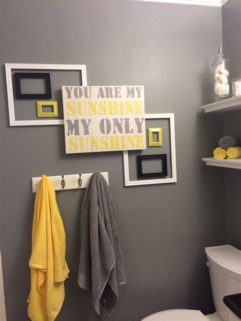 Mix and match with black sparkle wall panels for an even greater impact. Yellow and Grey Bathroom | My dream home | Pinterest | Grey bathrooms, Gray and Kid bathrooms