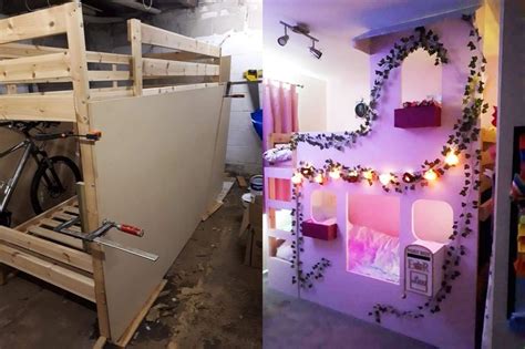Couple Build Daughter Princess Bunk Bed For £150 With Bargains From B