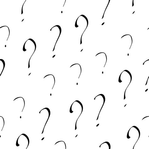 Question Mark Vector Seamless Pattern Hand Drawn Sketch Faq Button