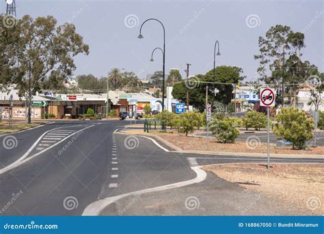 The Country Road Through City Cbd Of Cobar Is A Town In Central