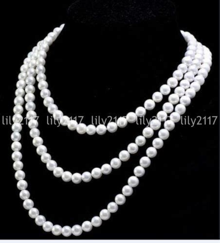 Beautiful Natural 9 10mm South Sea White Round Pearl Beads Gems
