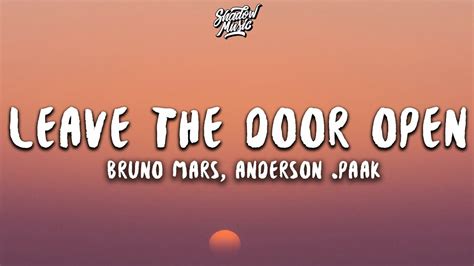 Bruno Mars Anderson Paak Leave The Door Open Lyrics Youtube In