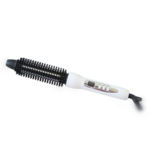 Divide your hair into sections for easy styling. Wholesale Ceramic Hair Curling Brush Curly Comb Dual ...