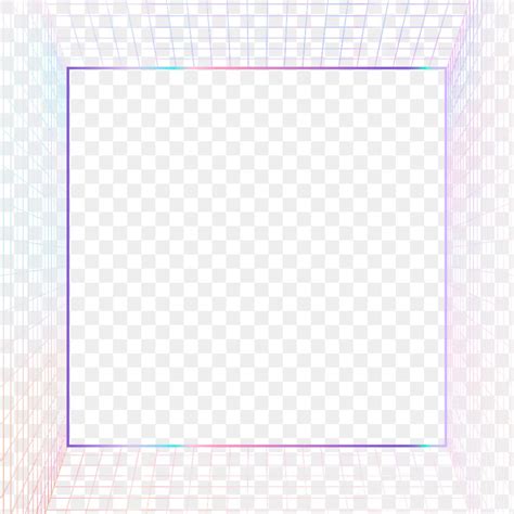 Png 3d Pastel Grid Frame Transparent Background