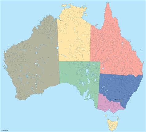 Australia Vector Map Eps Illustrator Map Vector Maps