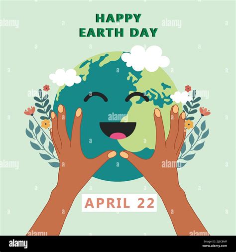 Happy Earth Day Vector Illustration Background Happy Earth Day Vector
