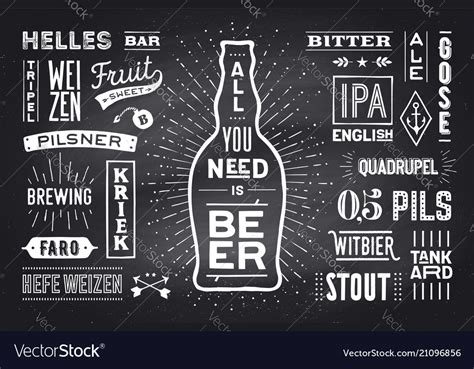 Poster All You Need Is Beer Royalty Free Vector Image