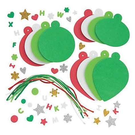 Diy Foam Christmas Ornament Kit 24 Pack Oshc Craft Kits