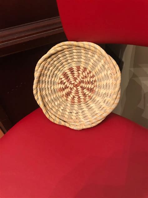 Small Charleston Sweetgrass Basket With Twisted Edge Etsy