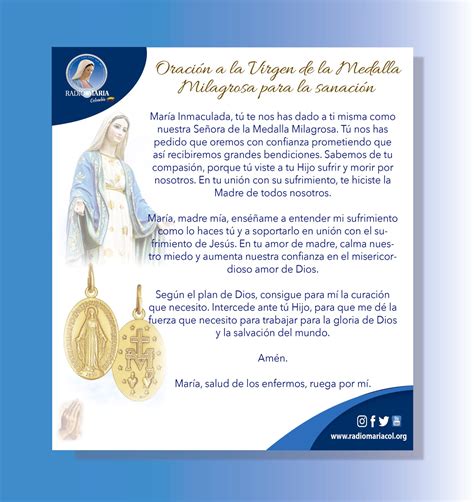 Oración A La Virgen De La Medalla Milagrosa Para La Sanación