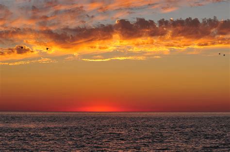 Free Images : sunset beach, horizon, sea, afterglow, sunrise, sun ...